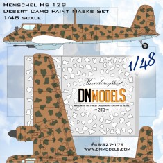 1/48 WWII German Henschel Hs 129 Desert Camouflage Paint Masks