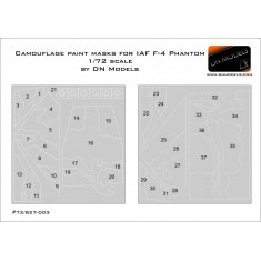1/72 IAF F-4 Phantom Camouflage Paint Masks