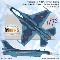 1/72 Mitsubishi F-2A Viper Zero J.A.S.D.F. Camouflage Paint Mask Set for Hasegawa kits