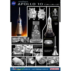 1/72 Apollo 10 CSM + LM + LES