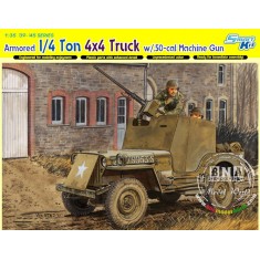 1/35 WWII US 1/4 Ton 4x4 Light Armoured Truck w/.50 Calibre Machine Gun