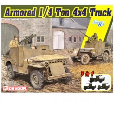 1/35 Armored 1/4-Ton 4x4 Truck w/.50-cal Machine Gun (3 in 1)