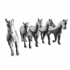 1/72 Walking Horses (5pcs)