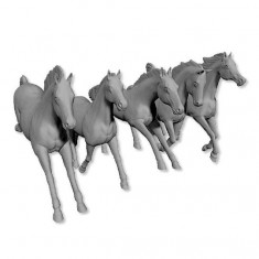 1/72 Running Horses (5pcs)