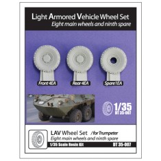 1/35 US LAV Wheels set for Trumpeter kit (Resin, 9pcs)