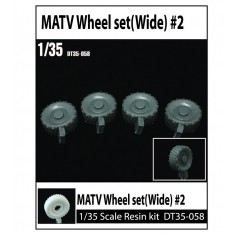 1/35 MATV Wheel sets #2 (Wide) for Panda kit (Resin, 4pcs)