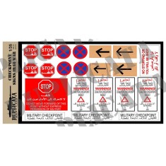 1/35 Iraq War Checkpoint Sign