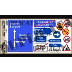 1/35 Yugoslav Wars Kosovo Highway Signs