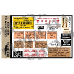 1/35 Korean War United Nations Road Signs