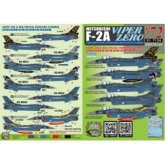Decals for 1/72 JASDF F-2A Viper Zero 3SQ/8SQ Special Schemes
