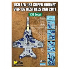 Decals for 1/32 USN F/A-18E VFA-137 Kestrels CAG 2011