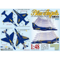 1/48 USN A-4F & F-4J Aerobatic Team Blue Angels Decals for Academy/Fujimi/Hasegawa kits