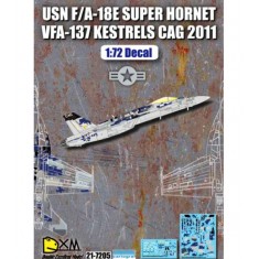 Decals for 1/72 USN F/A-18E VFA-137 Kestrels CAG 2011