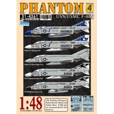 1/48 USMC/USN F-4B/J VMFA-451/115/VF-96 Phantom #4 Decals for Academy/Hasegawa/Italeri