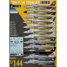 1/144 USN F-14A/B/D Tomcat Decal - VF-2/14/31/32/102/103/NSAWC
