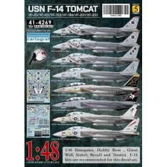 1/48 USN F-14A/B Tomcat Decal for Hasegawa/Hobby Boss/Great Wall/Italeri/Revell/Tamiya