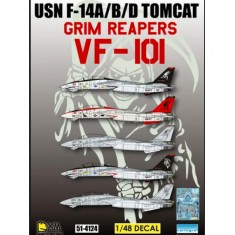 Decals for 1/48 USN F-14A/B/D VF-101 Grim Reapers