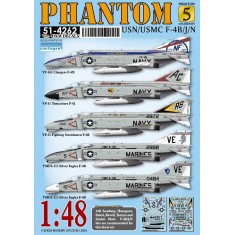 1/48 USN/MC F-4B/J/N Phantom Decal #5 for Academy/Hasegawa/Italeri/Revell/Tamiya