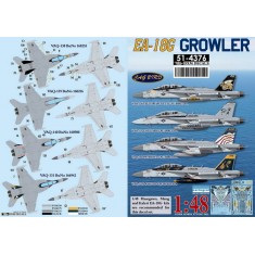 1/48 USN EA-18G Growler CAG Birds Decal - VAQ-131/138/139/140 for Hasegawa/Meng/Italeri