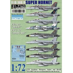 1/72 USN F/A-18E/F Super Hornet Decal - VFA-22 VFC-12 for Academy/Hasegawa/Italeri/Revell