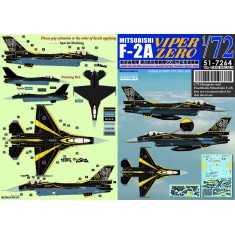 1/72 JASDF F-2A Viper Zero 8SQ 60th Anni 2020 Panther Spots Decals for Hasegawa/FineMolds