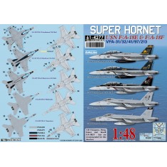 1/48 USN F/A-18E/F Super Hornet VFA-31/32/41/97/213 Decal set for Italeri/Revell kits