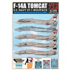 Decals for 1/32 USN F-14A Tomcat VF-1 "Wolfpack"
