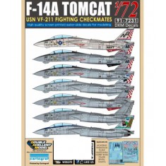 Decals for 1/72 USN Grumman F-14A Tomcat VF-211 "Checkmates"
