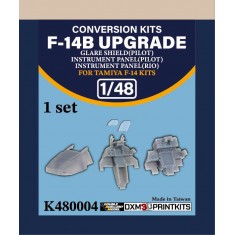 1/48 F-14B Upgrade Pilot Glare Shield, Pilot RIO Instrument Panels for Tamiya kit