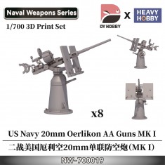 1/700 US Navy 20mm Oerlikon AA Guns Mk.I (16pcs)