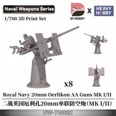 1/700 Royal Navy 20mm Oerlikon AA Guns Mk.I/II (16pcs)