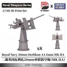 1/700 Royal Navy 20mm Oerlikon AA Guns Mk.IIA (16pcs)