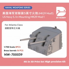1/700 US Navy 5in Mount Mk.29 Mod.1 for Atlanta Class (8pcs)