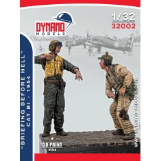 1/32 ''Briefing Avant L'enfer'' Cat Bi 1954 (2 figures)