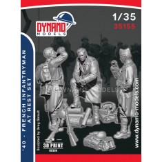 1/35 1940 French Infantrymen at Rest Set 1 (3 figures)