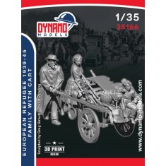 1/35 Civilian Refugee Family with cart