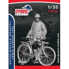 1/35 Dutch Army Bicycle Infantry Lewis Gunner 1940 with Bicycle
