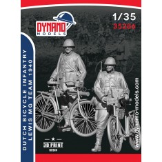 1/35 Dutch Army Bicycle Infantry Lewis MG Team 1940 with Bicycles Set