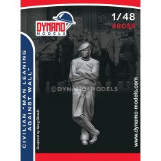1/48 Civilian Man Leaning Against Wall