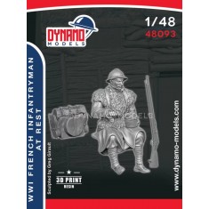 1/48 WWI French Infantryman at Rest