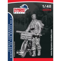1/48 French Commando Kieffer Marching (with Bicycle) No.4