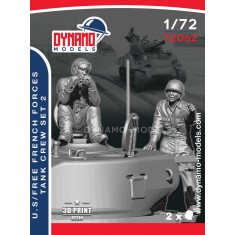 1/72 US / Free French Forces Tankers 1944 Set 2 (2 figures)