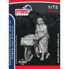 1/72 Civilian - Refugee Woman and Bicycle