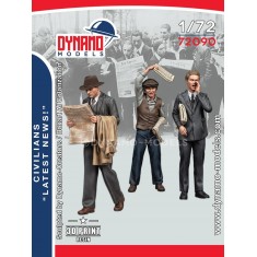 1/72 Civilians - The Latest News! (3 figures, 3D Printed)