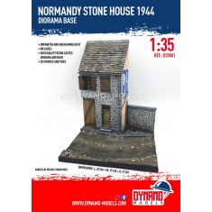 1/35 WWII Normandy Stone House 1944 Diorama Base (Resin)