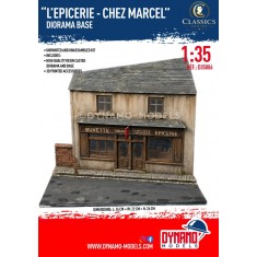 1/35 WWII French Grocer Shop - Chez Marcel Diorama Base (Resin)