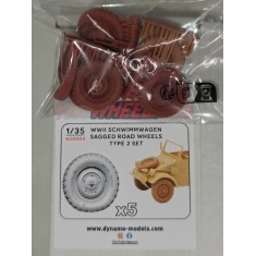 1/35 WWII Schwimmwagen Type 2 Sagged Road Wheels