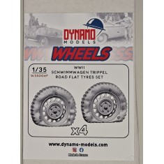 1/35 WWII Trippel SG.3 Flat Tyre Road Wheels