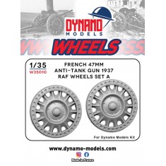 1/35 French 47mm Anti-Tank Gun RAF Type Version A Wheels