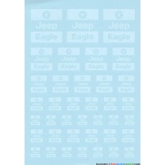 Decals - Jeep Eagle Logos (White) for Various Scales